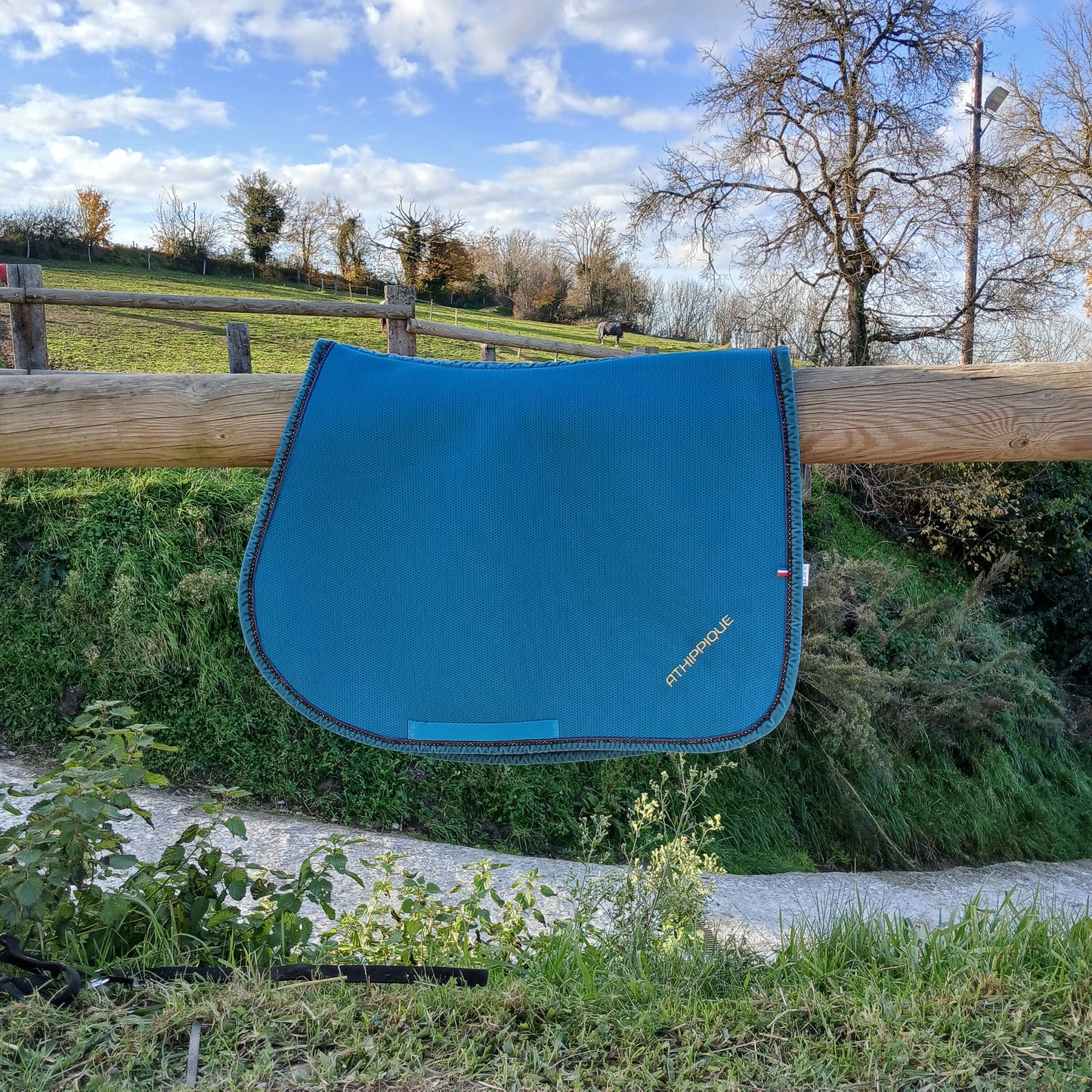 Tapis de selle CSO Mesh Bleu Canard