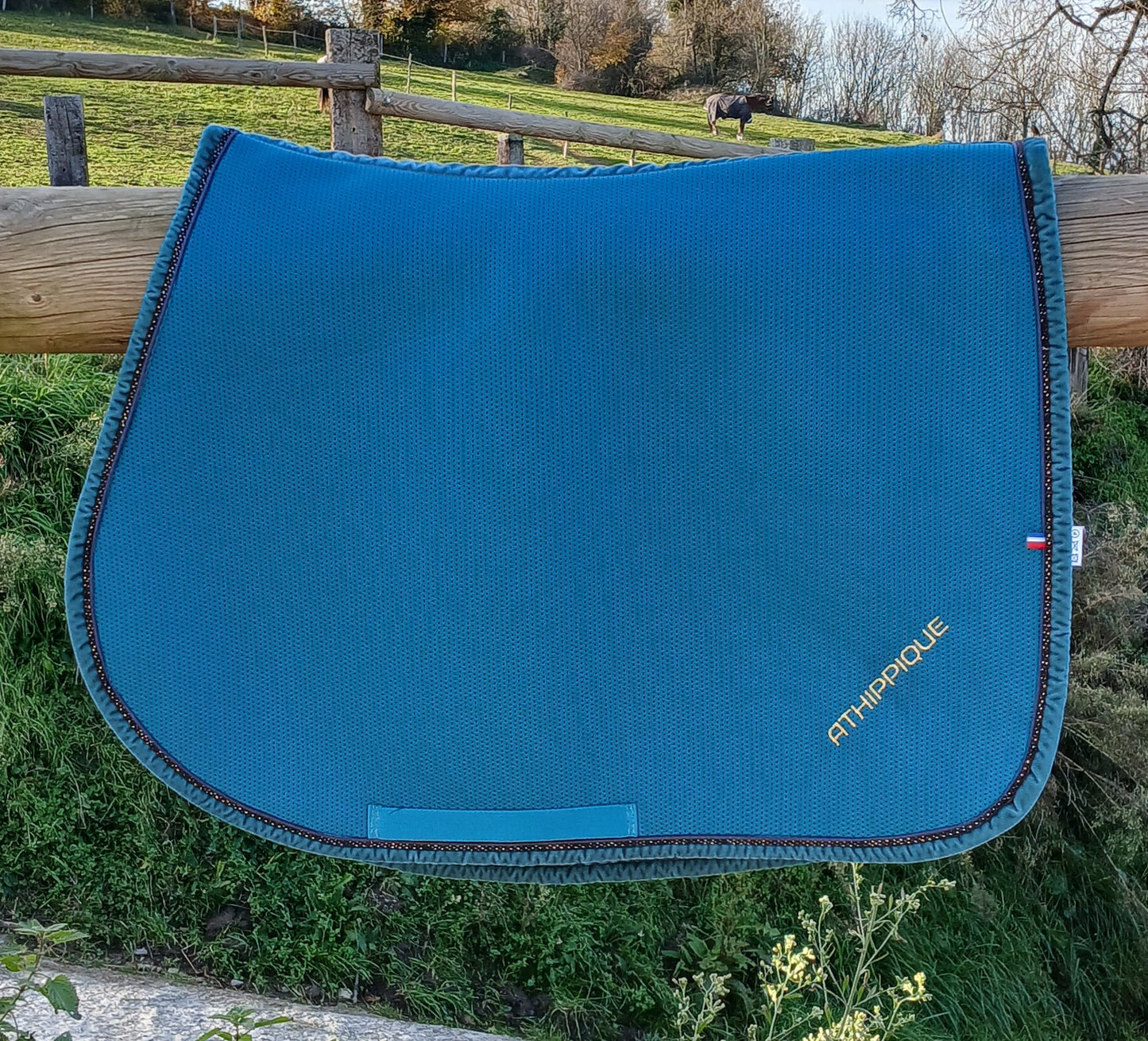Tapis de selle CSO Mesh Bleu Canard