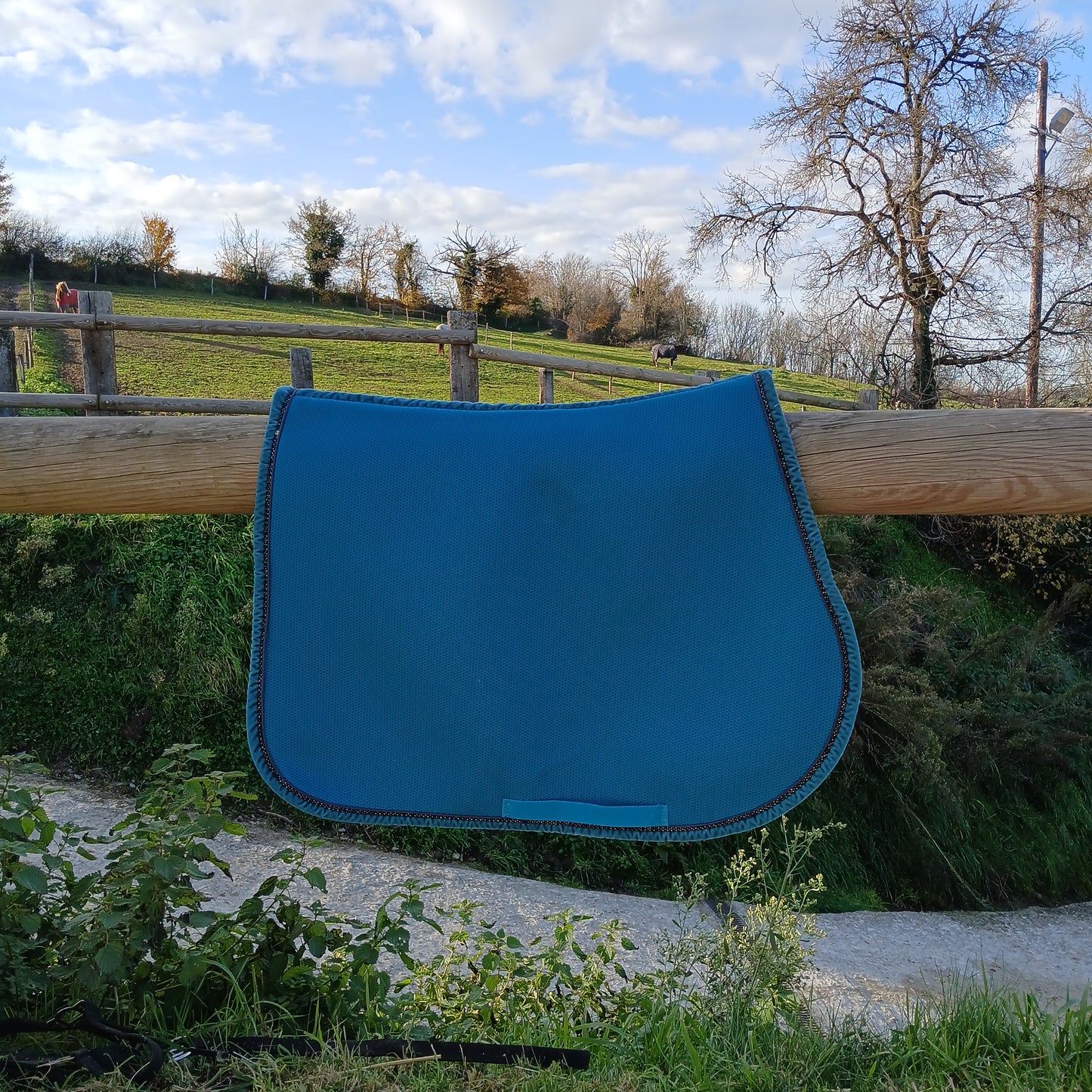Tapis de selle CSO Mesh Bleu Canard