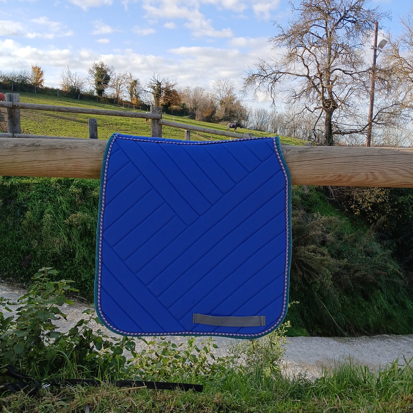 Tapis de selle Dressage Bleu Roi