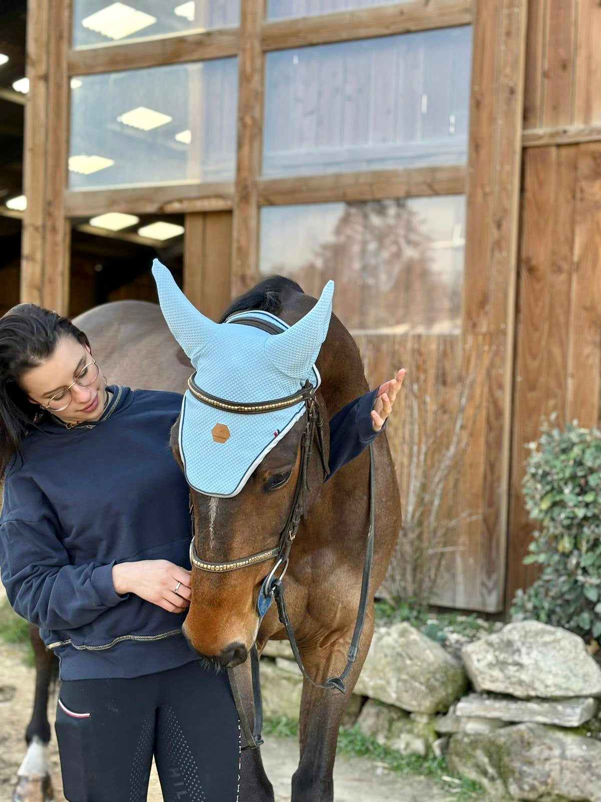 Bonnet cheval Bleu Ciel