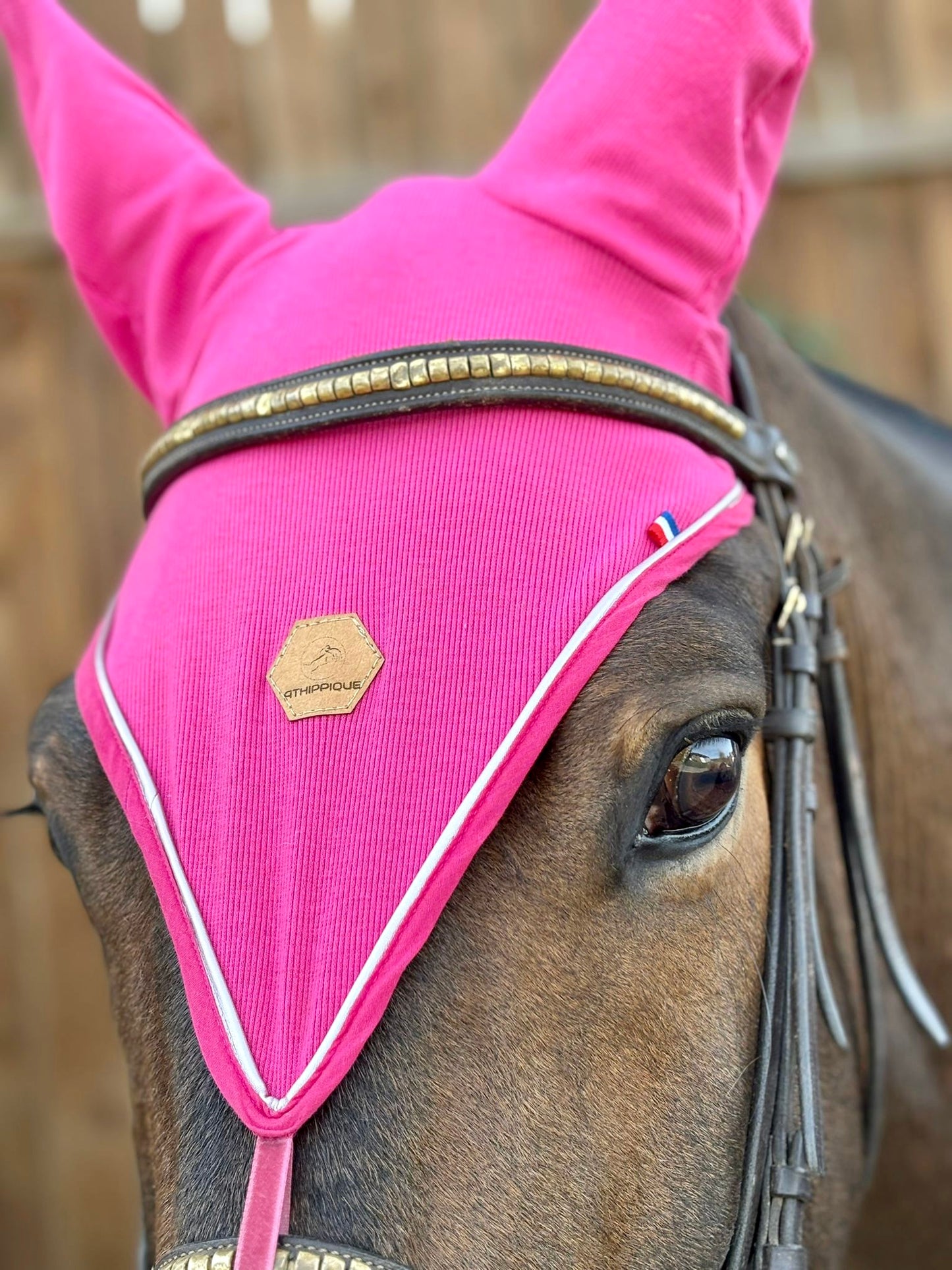 Bonnet cheval Fuchsia-coupe longue