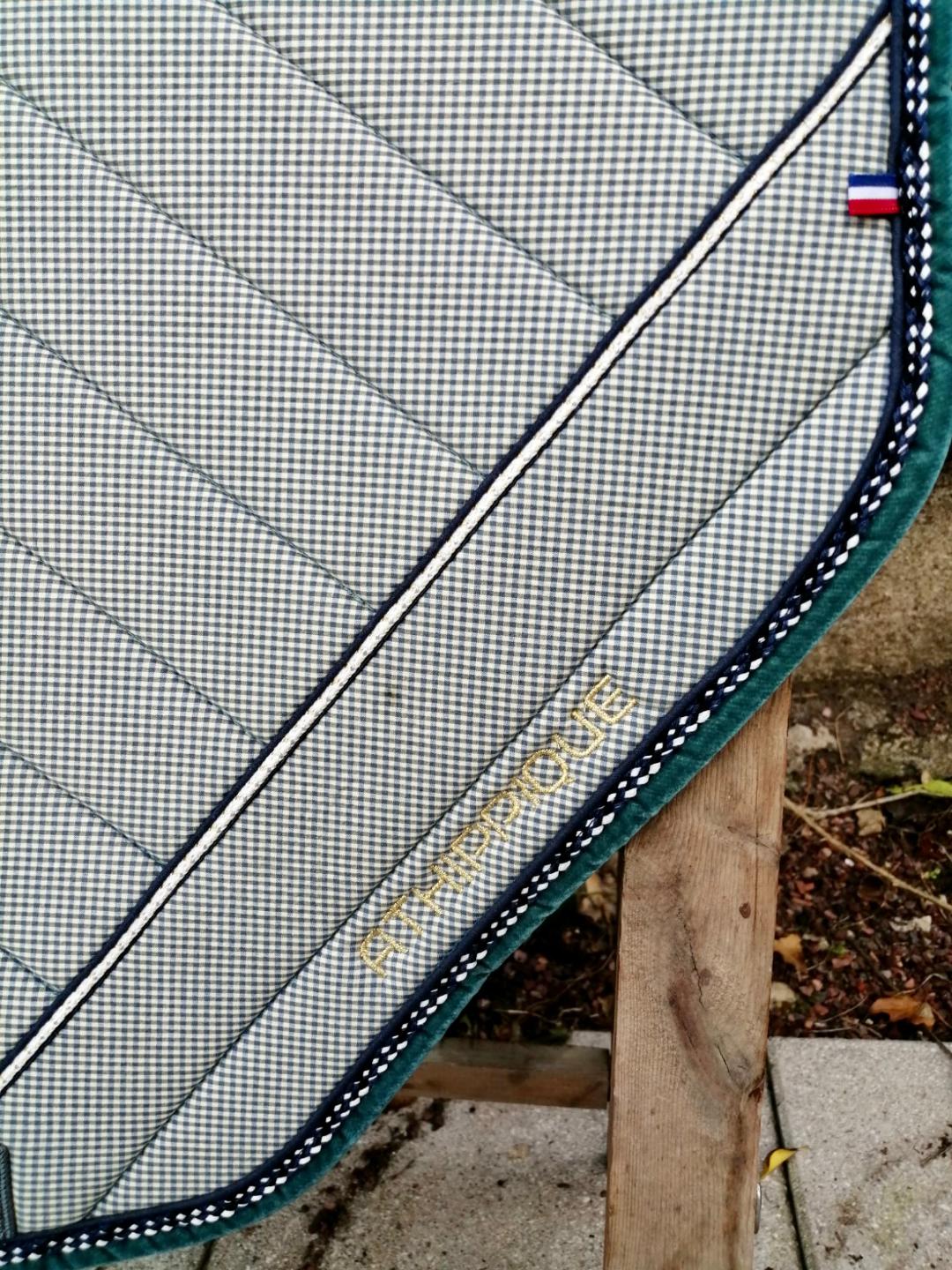 Tapis de selle sport gris-bleu