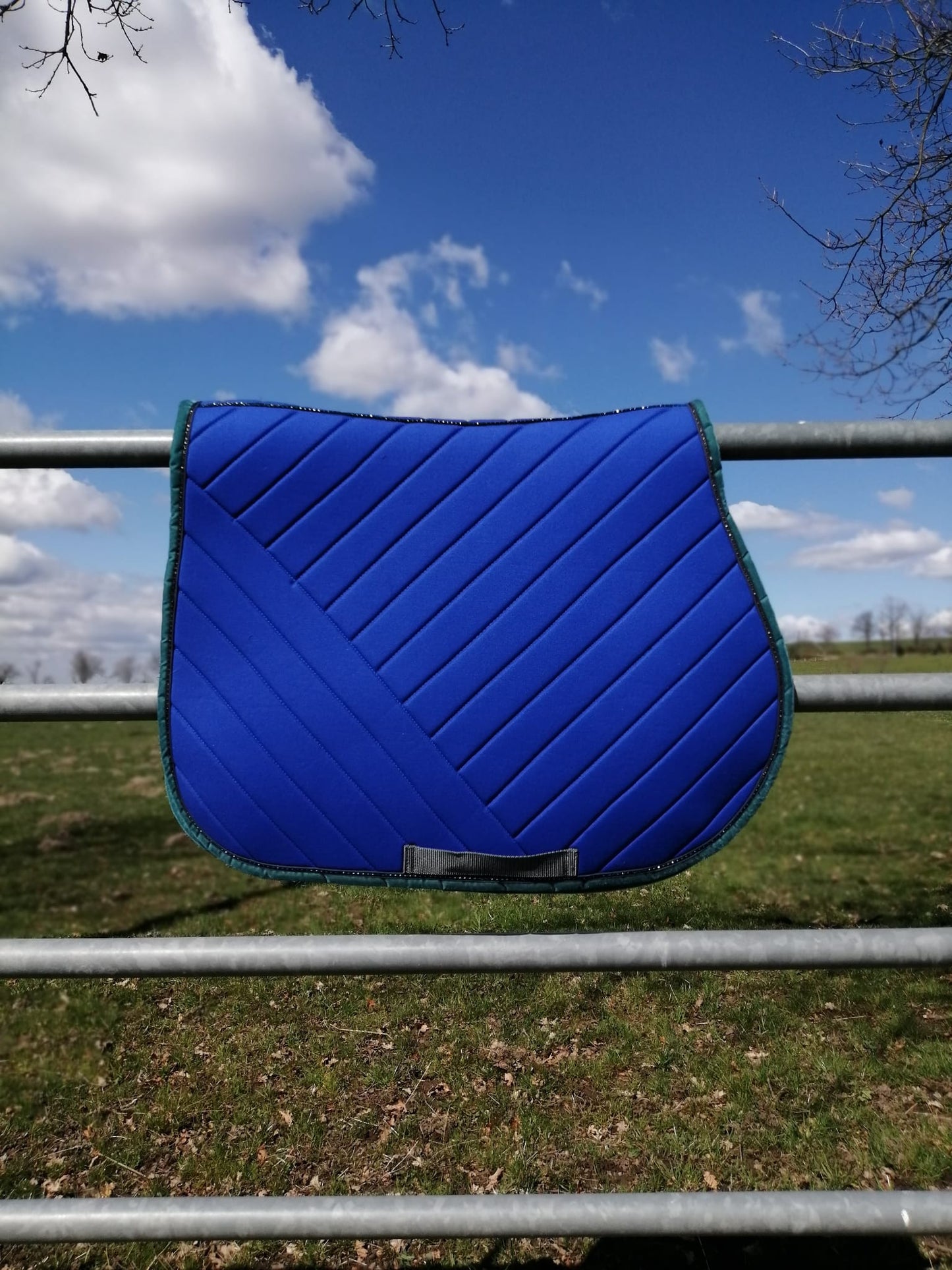 Tapis de selle bleu roi uni Jumping